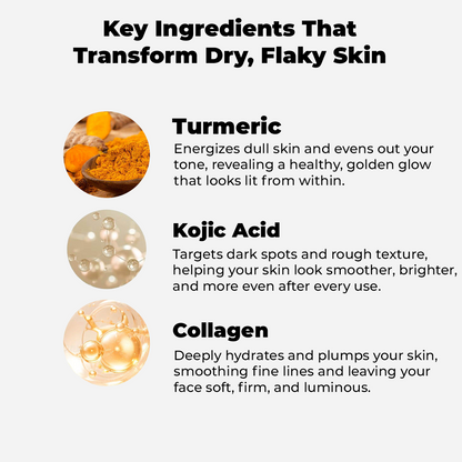 Reveal your glow overnight with Kojic Acid Turmeric Wrap